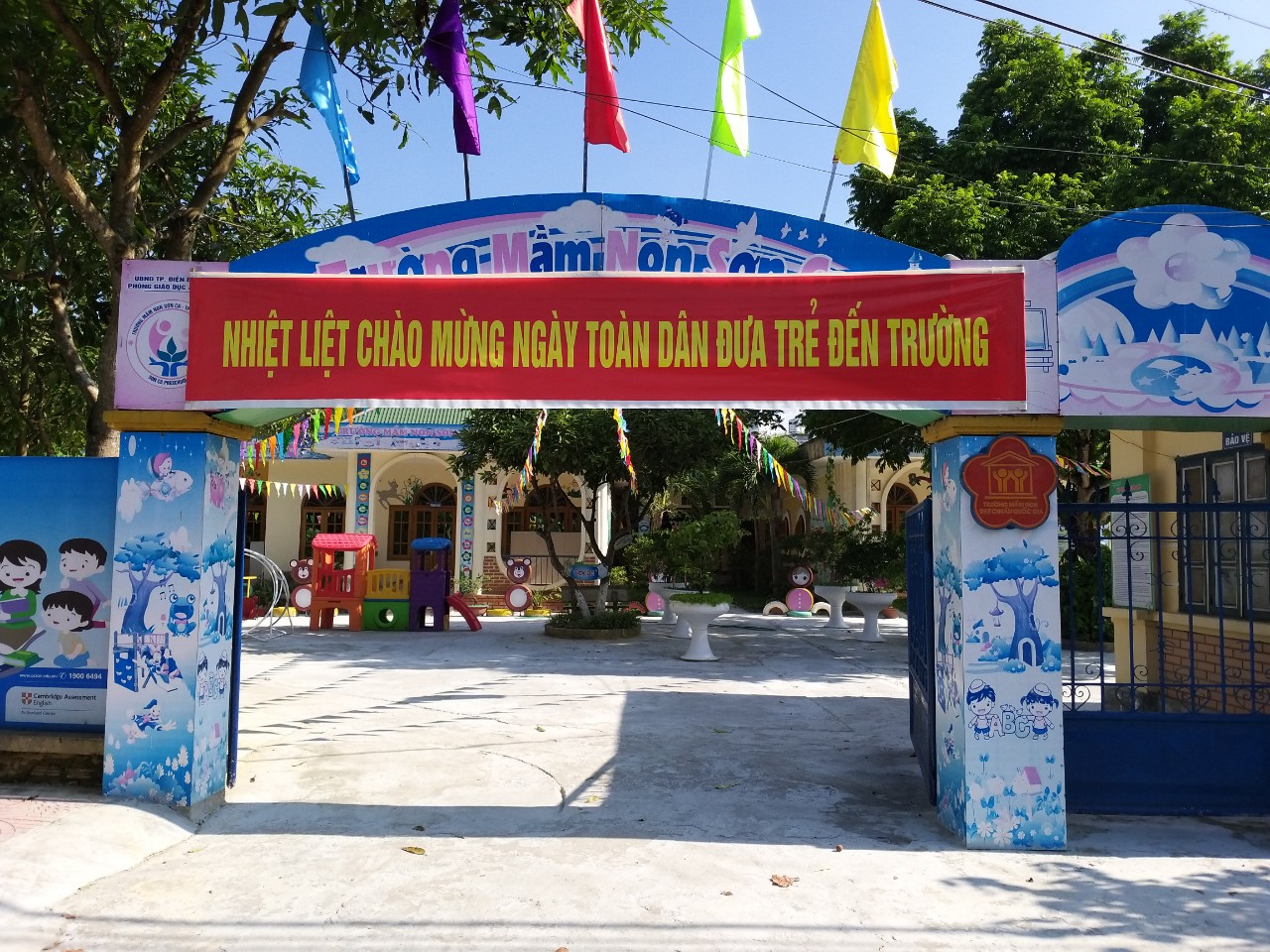 TRƯỜNG MẦM NON SƠN CA CHUẨN BỊ TỐT CÁC ĐIỀU KIỆN PHỤC VỤ NĂM HỌC MỚI VÀ TỔ CHỨC KHAI GIẢNG NĂM HỌC 2021-2022