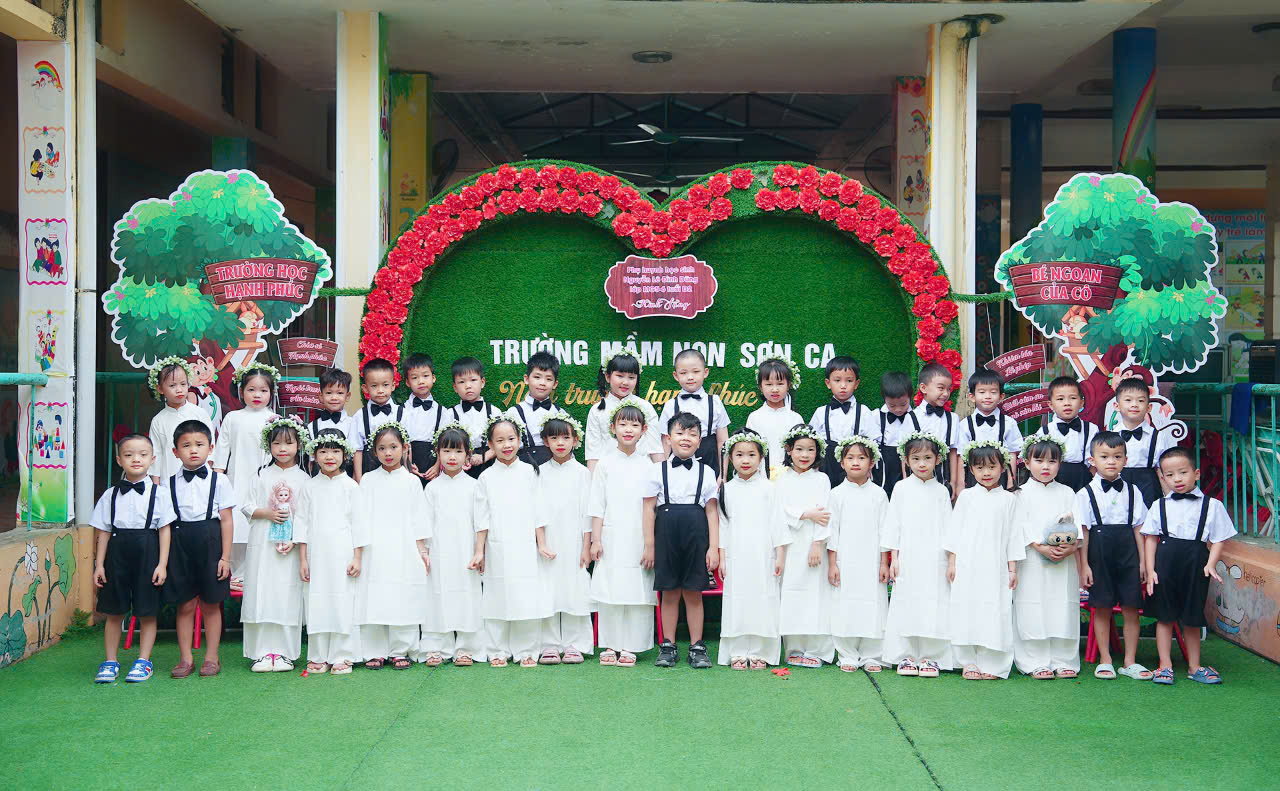 CÁC BÉ MẪU GIÁO 5 TUỔI TRƯỜNG MẦM NON SƠN CA  RỘN RÀNG CHỤP ẢNH KỶ YẾU – LƯU GIỮ TUỔI THƠ NGỌT NGÀO