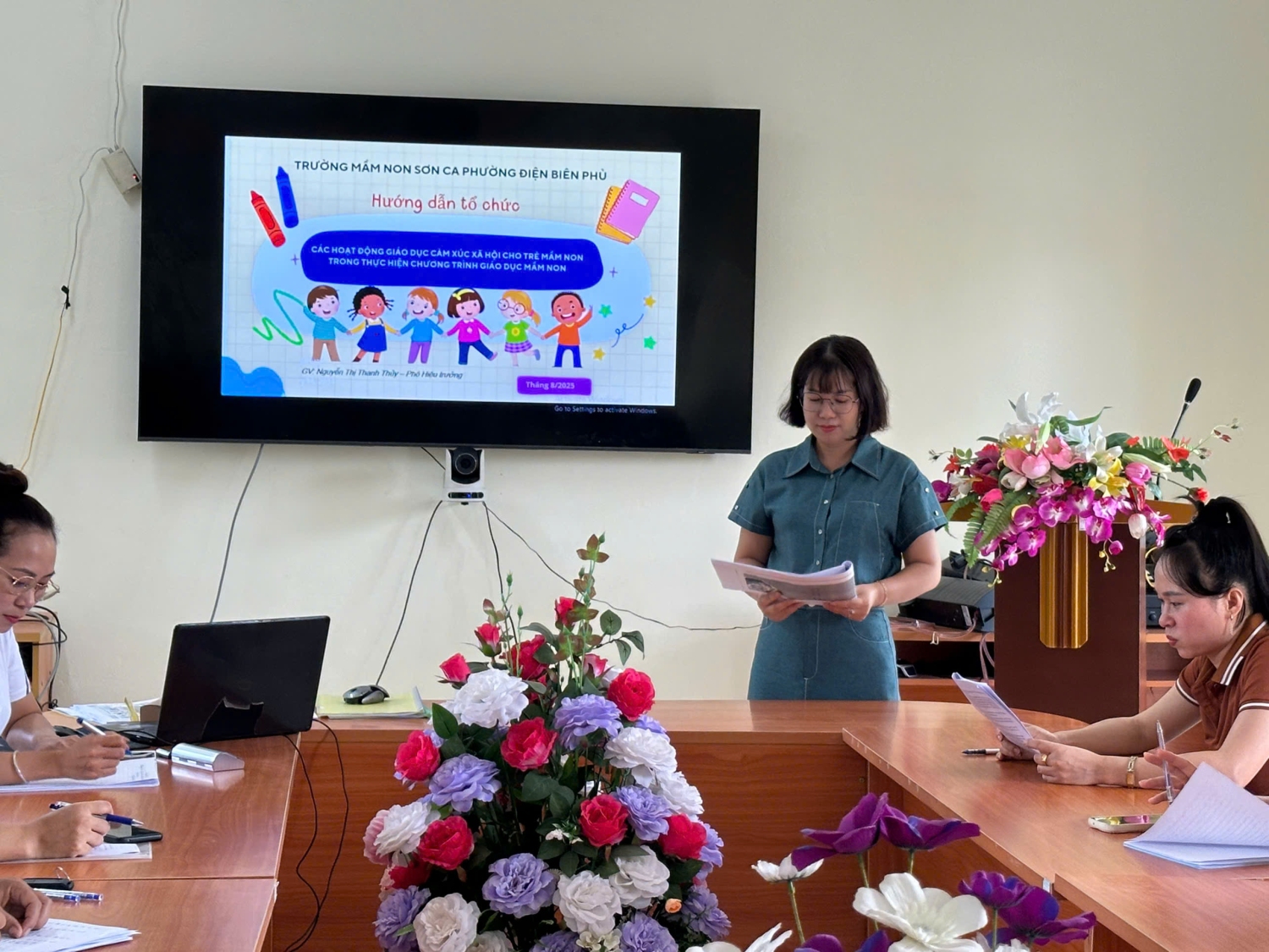 TRƯỜNG MẦM NON SƠN CA  TỔ CHỨC BỒI DƯỠNG CHUYÊN MÔN HÈ 2025